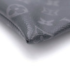 Louis Vuitton Monogram Eclipse Pochette Discovery Leather Clutch Black — view 6