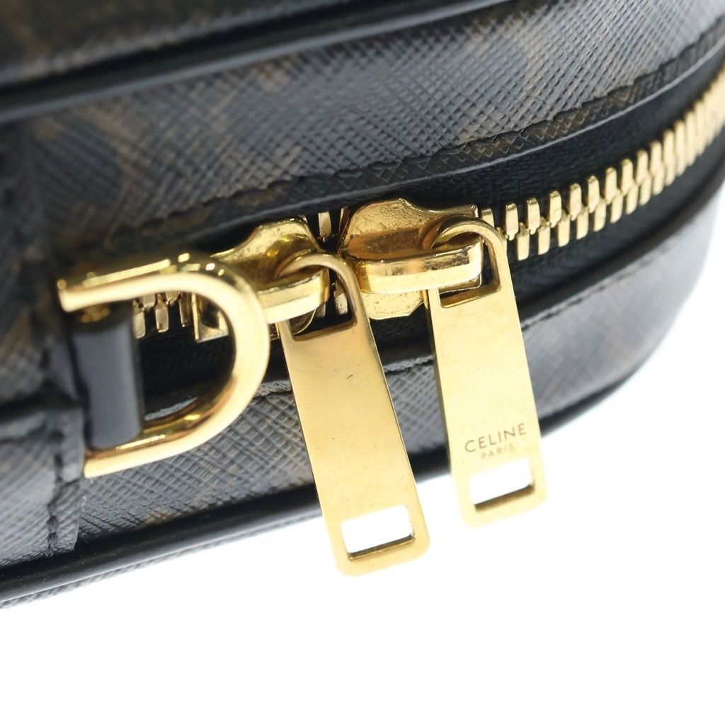Celine Triomphe Leather Briefcase Business Brown — view 7