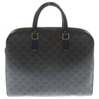Celine Triomphe Leather Briefcase Business Brown — view 2