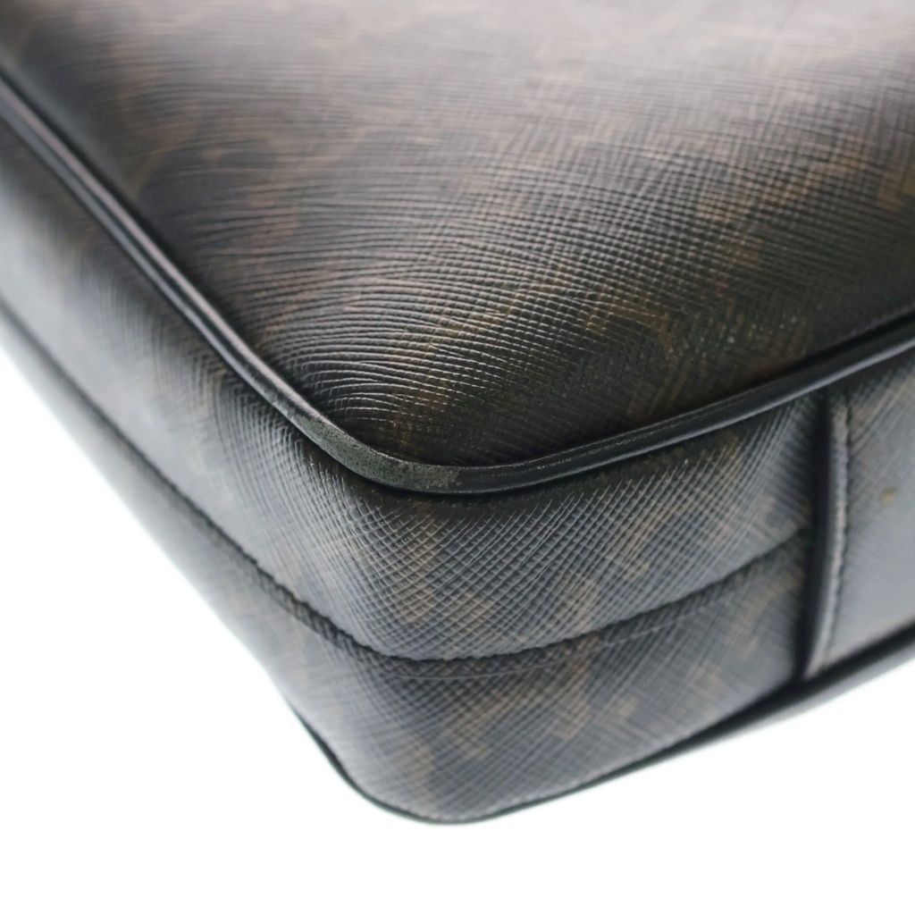 Celine Triomphe Leather Briefcase Business Brown — view 5