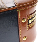 Louis Vuitton Valisette PM Monogram Reverse 2-Way Shoulder Bag Gold Hardware Navy Brown M53782 — view 6