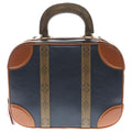 Louis Vuitton Valisette PM Monogram Reverse 2-Way Shoulder Bag Gold Hardware Navy Brown M53782