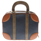 Louis Vuitton Valisette PM Monogram Reverse 2-Way Shoulder Bag Gold Hardware Navy Brown M53782 — view 2