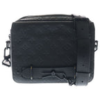 Louis Vuitton Steamer Messenger Monogram Taurillon Leather Shoulder Bag Black