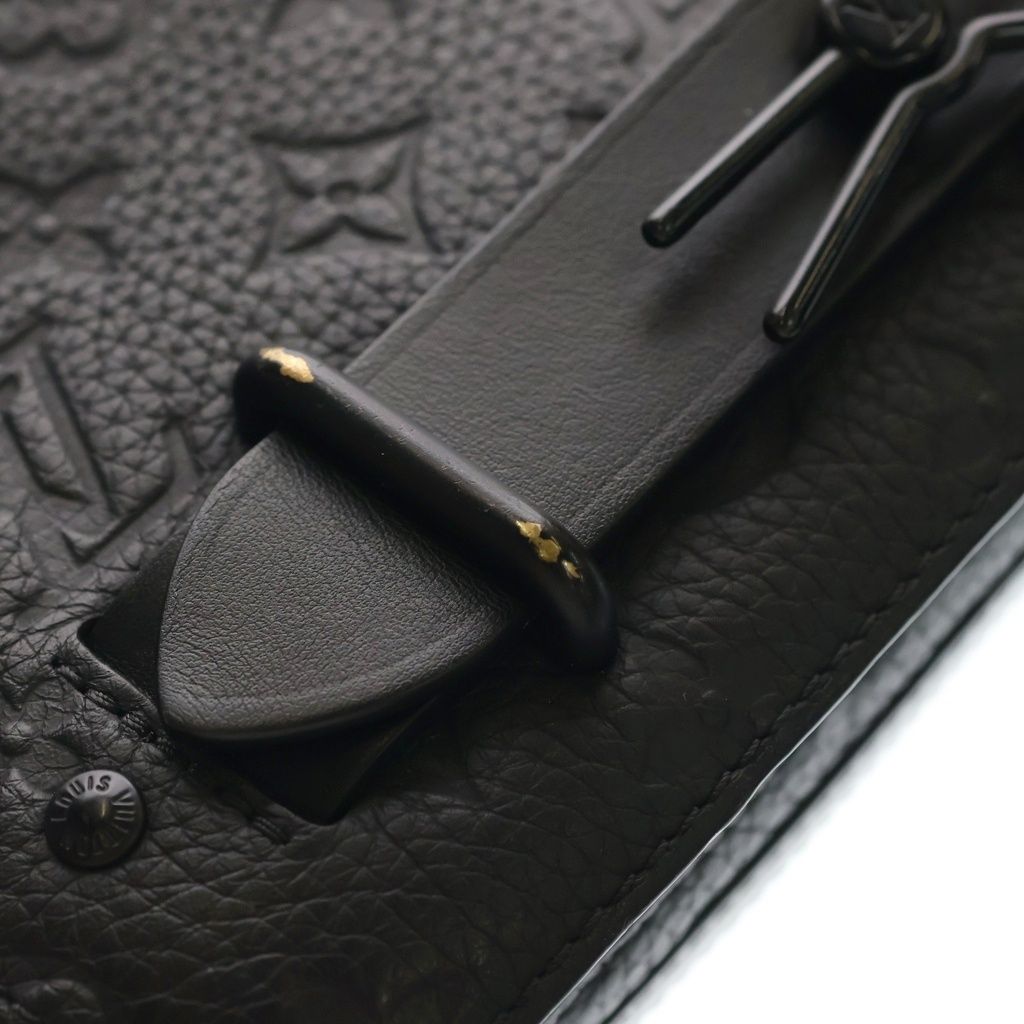 Louis Vuitton Steamer Messenger Monogram Taurillon Leather Shoulder Bag Black — view 6