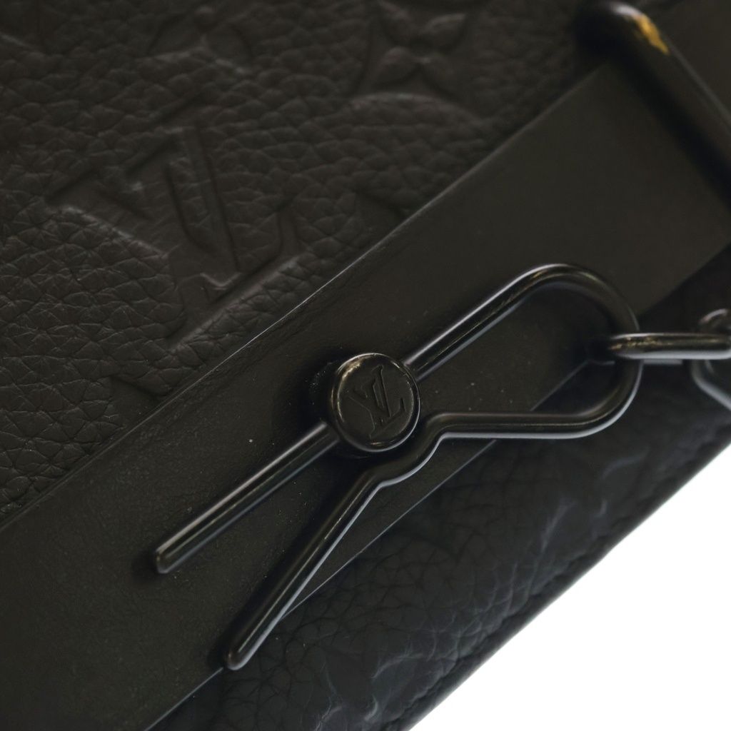 Louis Vuitton Steamer Messenger Monogram Taurillon Leather Shoulder Bag Black — view 7