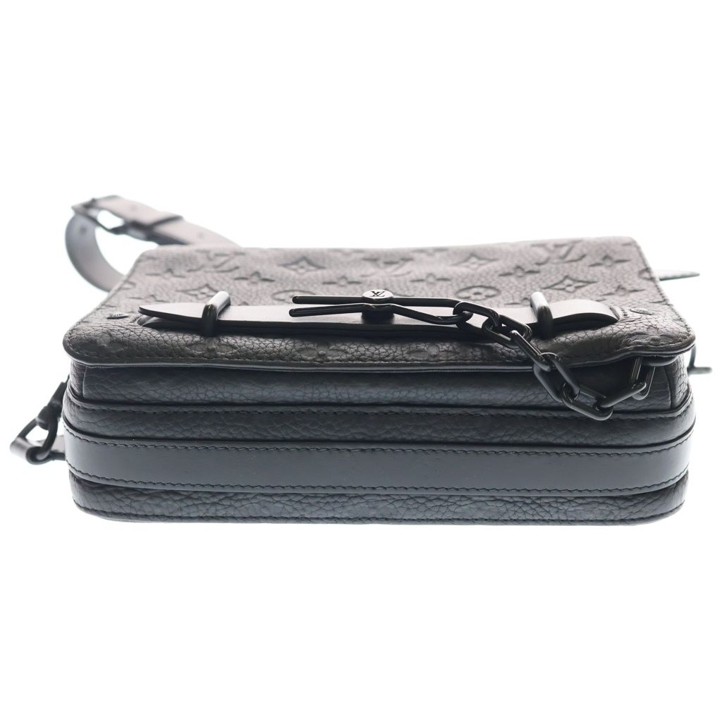 Louis Vuitton Steamer Messenger Monogram Taurillon Leather Shoulder Bag Black — view 4