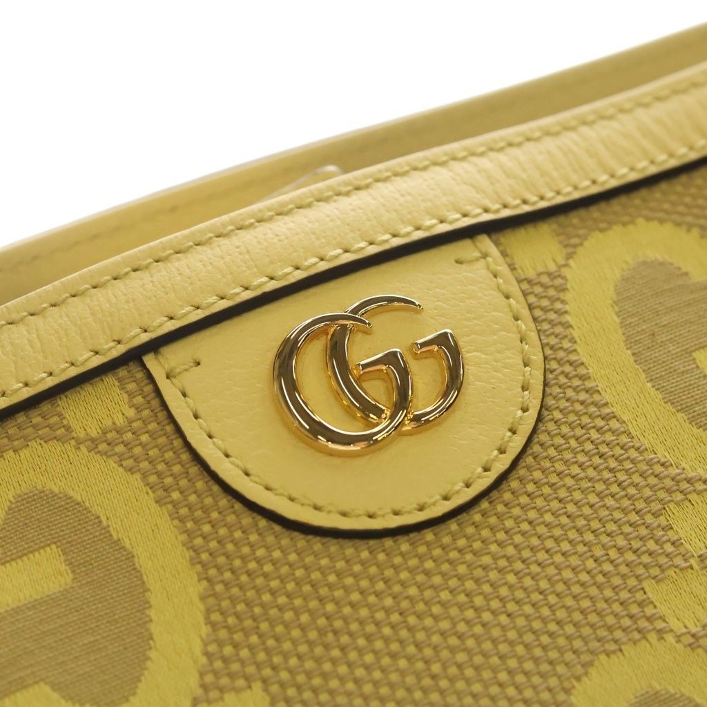 Gucci Jumbo GG Tote Bag Yellow Canvas x leather Gold — view 6