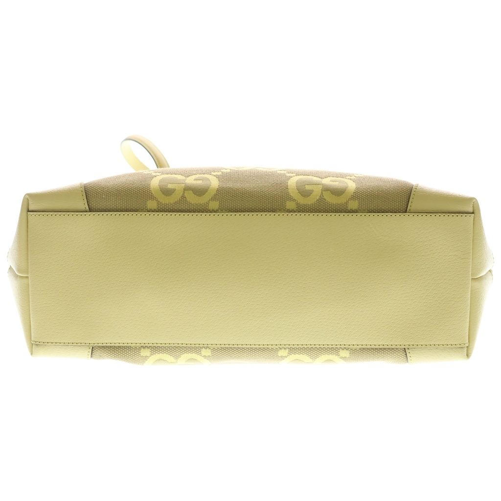 Gucci Jumbo GG Tote Bag Yellow Canvas x leather Gold — view 4