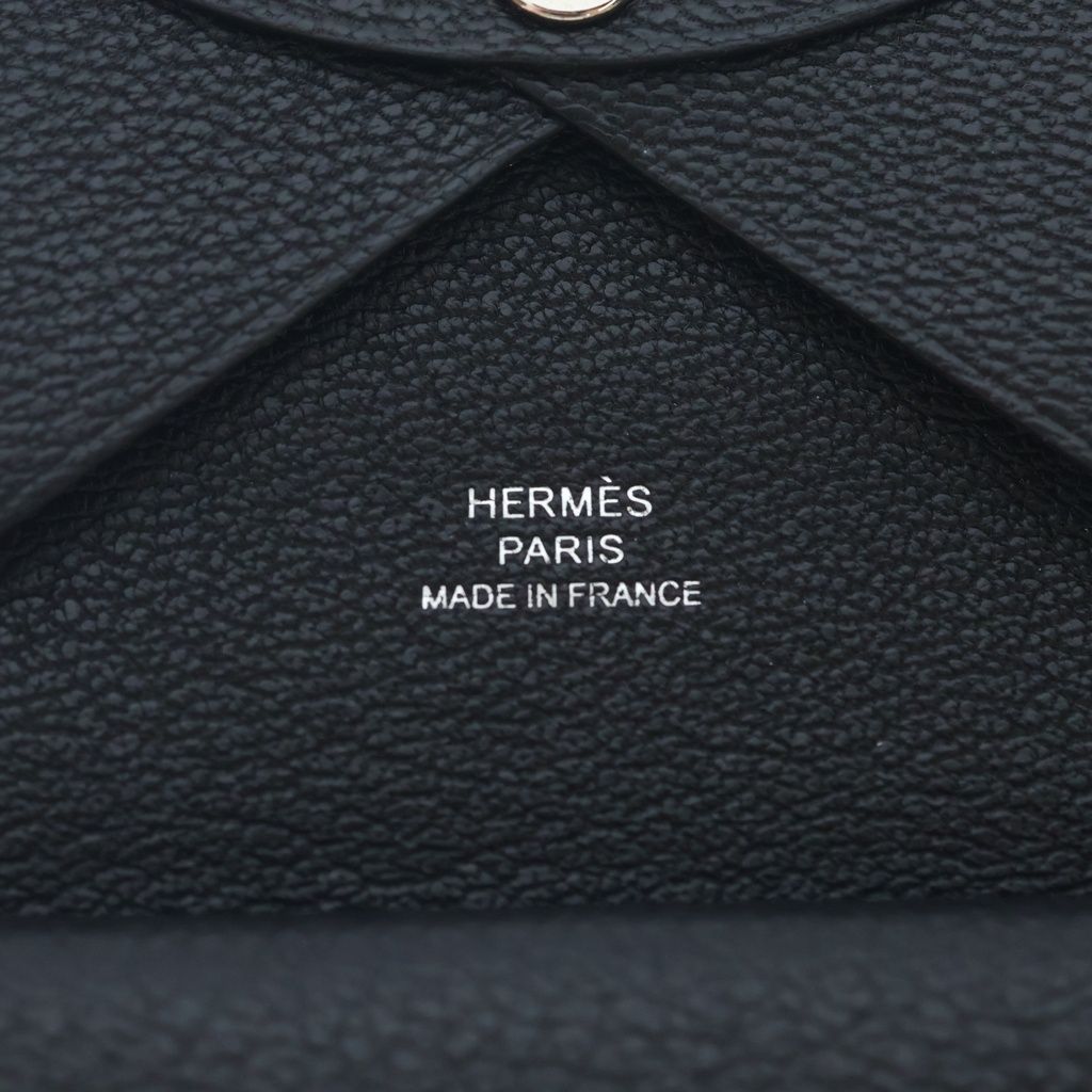 Hermes Calvi Duo Chevre Black ‐ — view 5