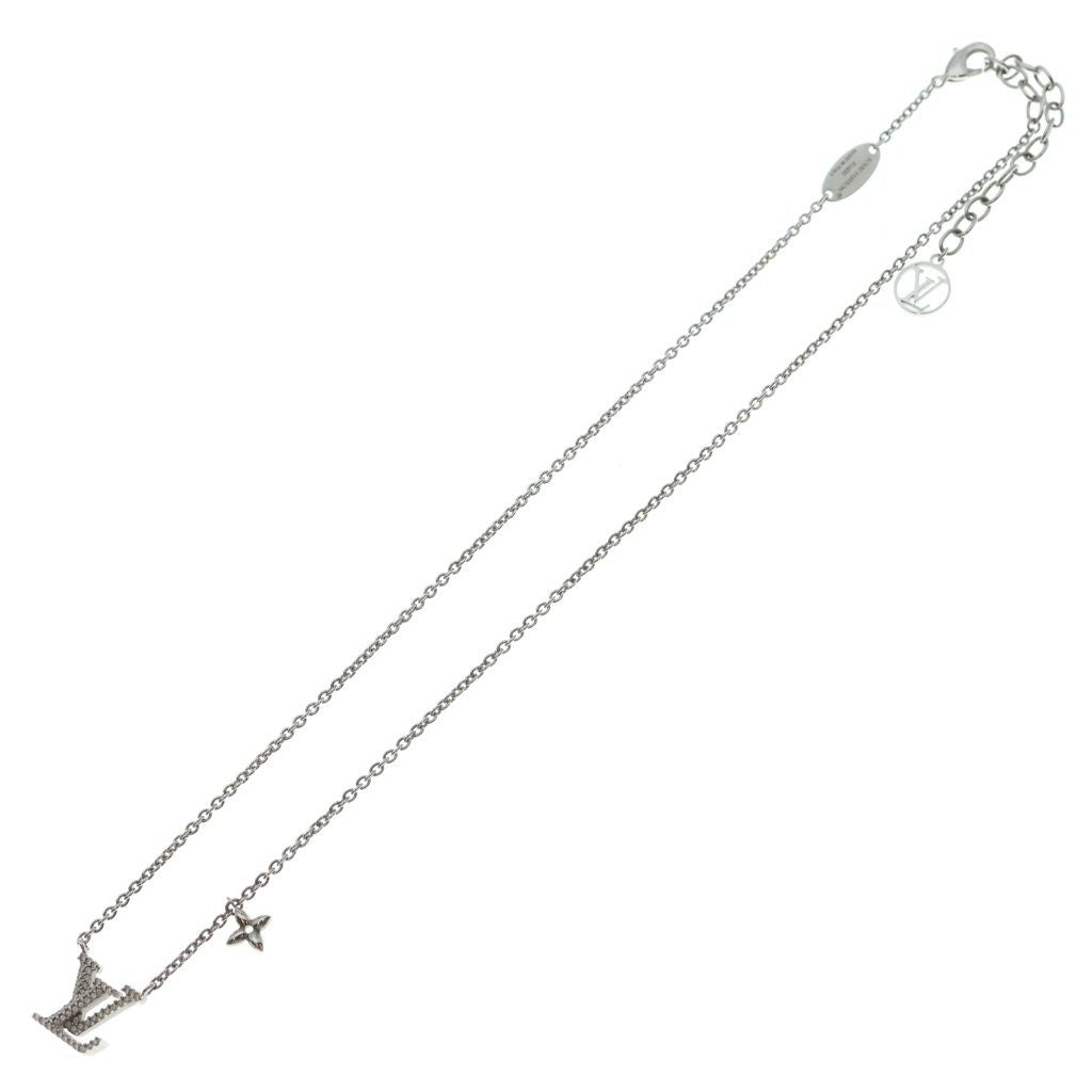 Louis Vuitton LV Iconic Rhinestone Chain Necklace Silver — view 2
