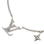Louis Vuitton LV Iconic Rhinestone Chain Necklace Silver