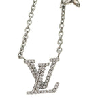 Louis Vuitton LV Iconic Rhinestone Chain Necklace Silver — view 3