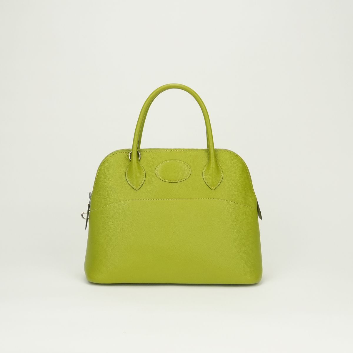 Hermes Bolide 31 Tote Shoulder Bag Chevre Vert Anis Green Silver