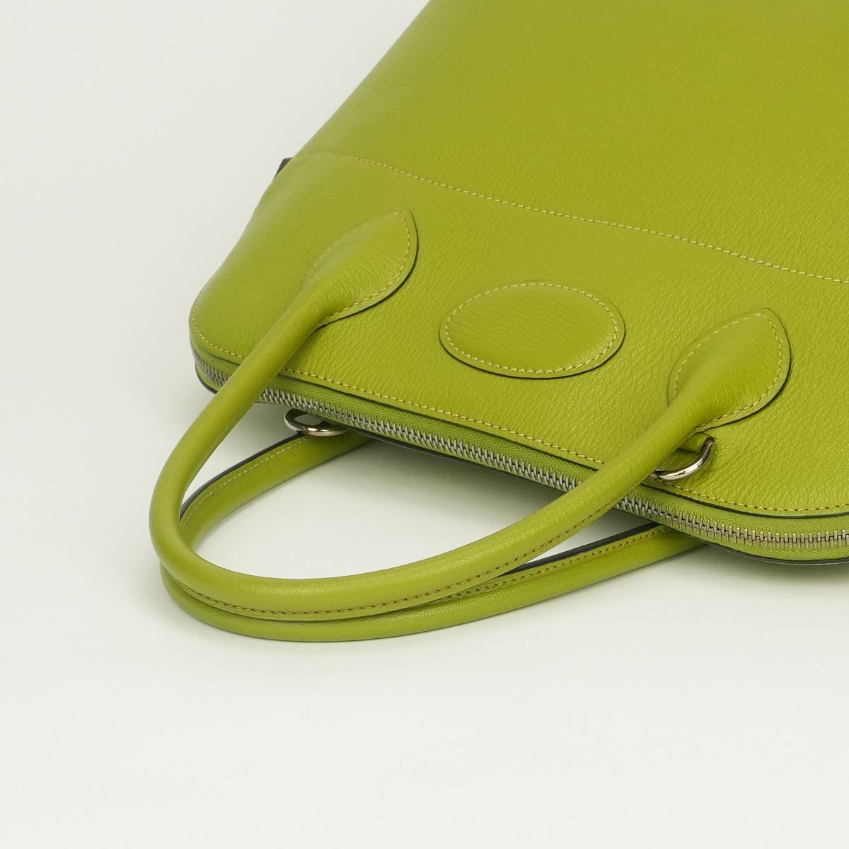 Hermes Bolide 31 Tote Shoulder Bag Chevre Vert Anis Green Silver — view 4
