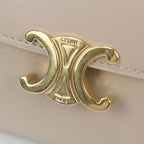 Celine Small Flap Wallet Triomphe Trifold Shiny Calfskin — view 8