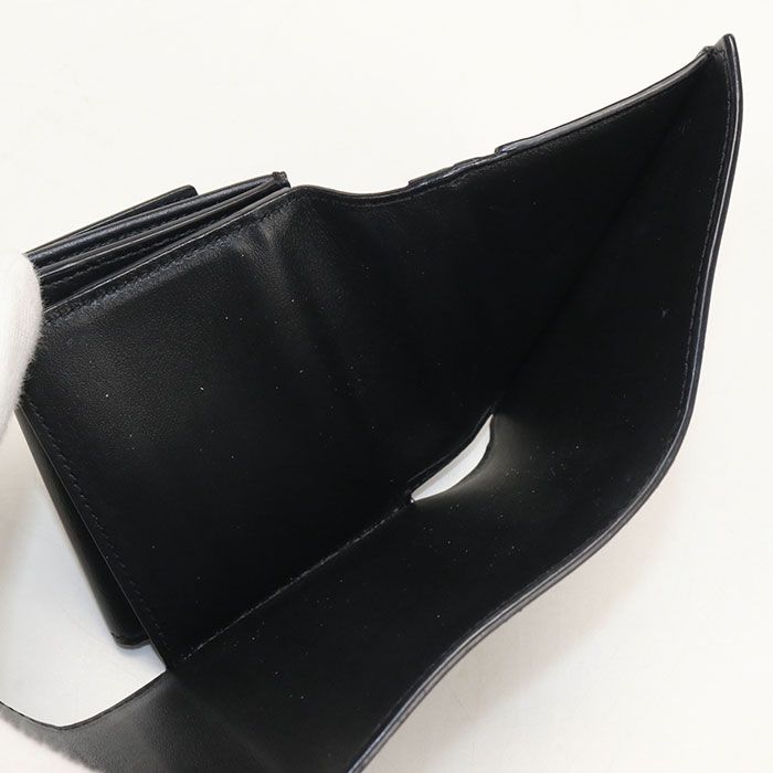 Celine Small Flap Wallet Triomphe Trifold Shiny Calfskin — view 6