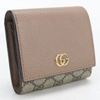 Gucci Compact Wallet Double Bifold GG Supreme Leather