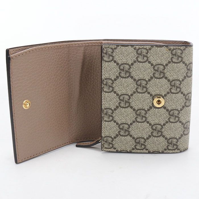 Gucci Compact Wallet Double Bifold GG Supreme Leather — view 3