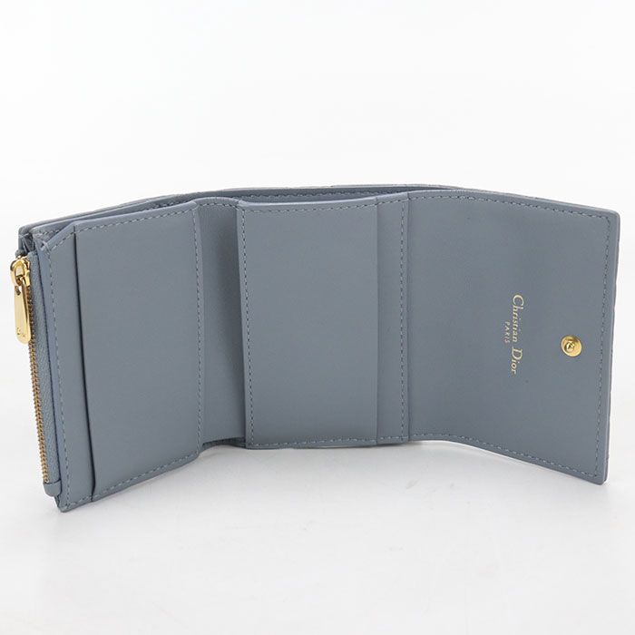 Dior Hibiscus Wallet Caro Trifold Calfskin — view 3