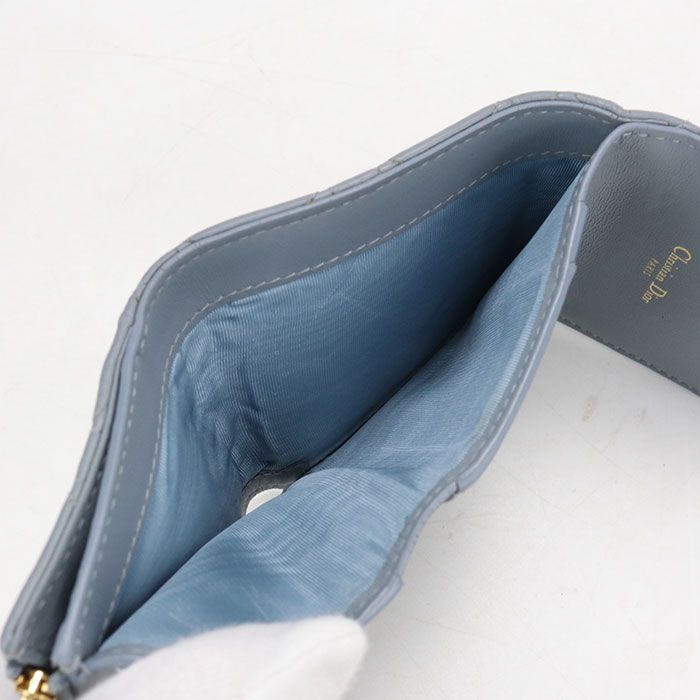 Dior Hibiscus Wallet Caro Trifold Calfskin — view 4