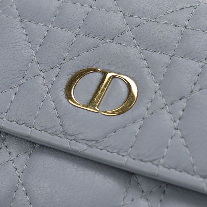 Dior Hibiscus Wallet Caro Trifold Calfskin — view 6