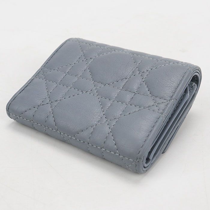 Dior Hibiscus Wallet Caro Trifold Calfskin — view 2