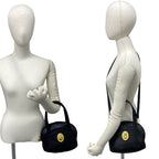 Dior Vintage CD Logo Leather 2-Way Shoulder Bag Black — view 2