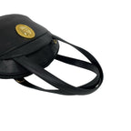 Dior Vintage CD Logo Leather 2-Way Shoulder Bag Black — view 4