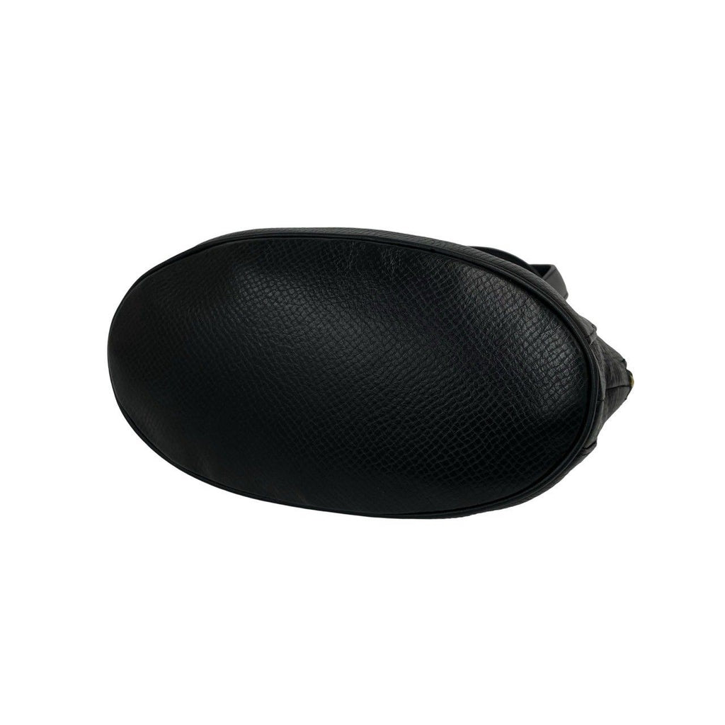 Dior Vintage CD Logo Leather 2-Way Shoulder Bag Black — view 8