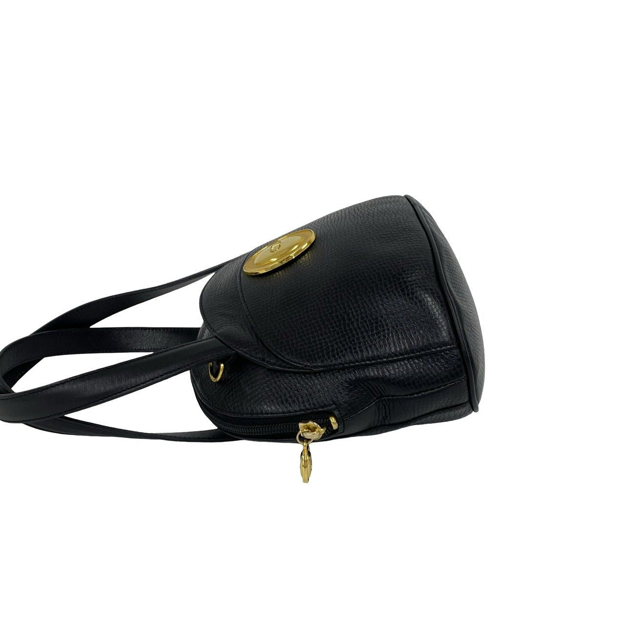 Dior Vintage CD Logo Leather 2-Way Shoulder Bag Black — view 5