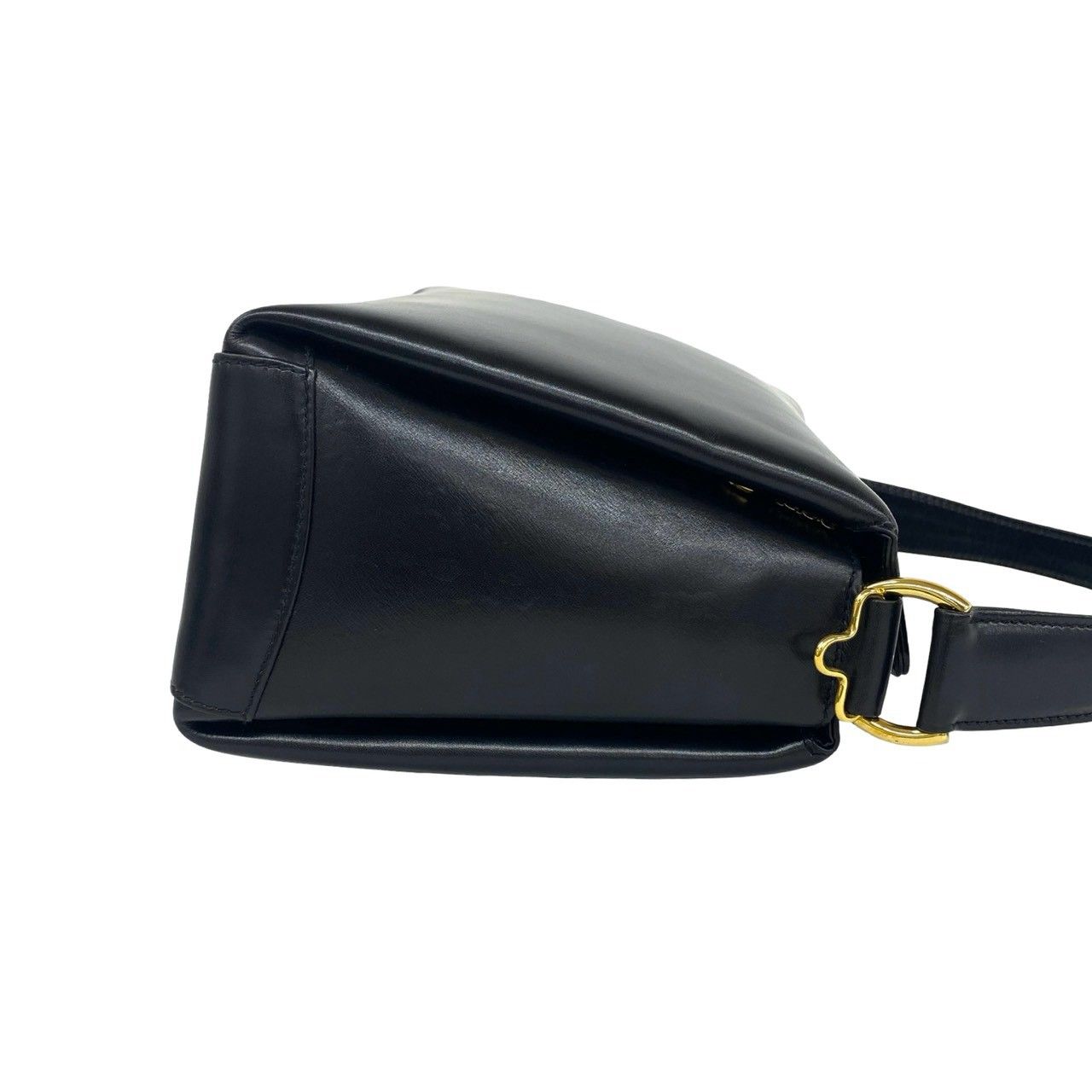 Gucci Vintage Bamboo Leather 2-Way Shoulder Bag Black — view 5