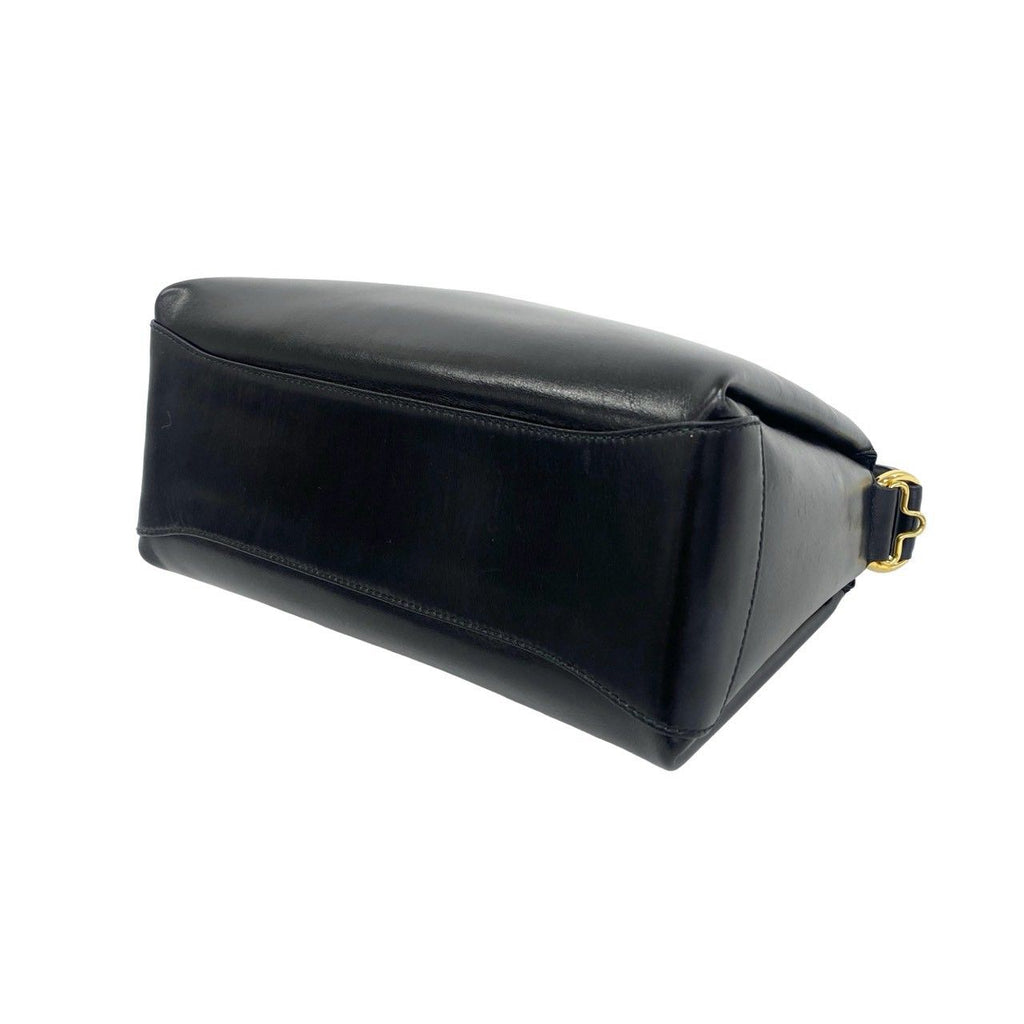 Gucci Vintage Bamboo Leather 2-Way Shoulder Bag Black — view 7
