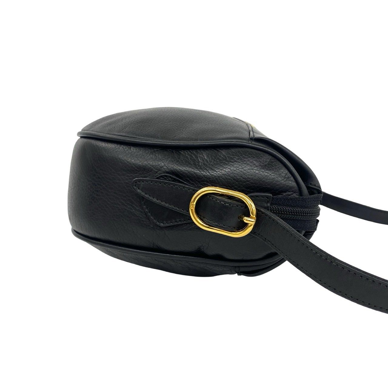 Gucci Vintage GG Logo Leather Shoulder Bag Pochette Crossbody Black — view 6