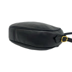 Gucci Vintage GG Logo Leather Shoulder Bag Pochette Crossbody Black — view 8