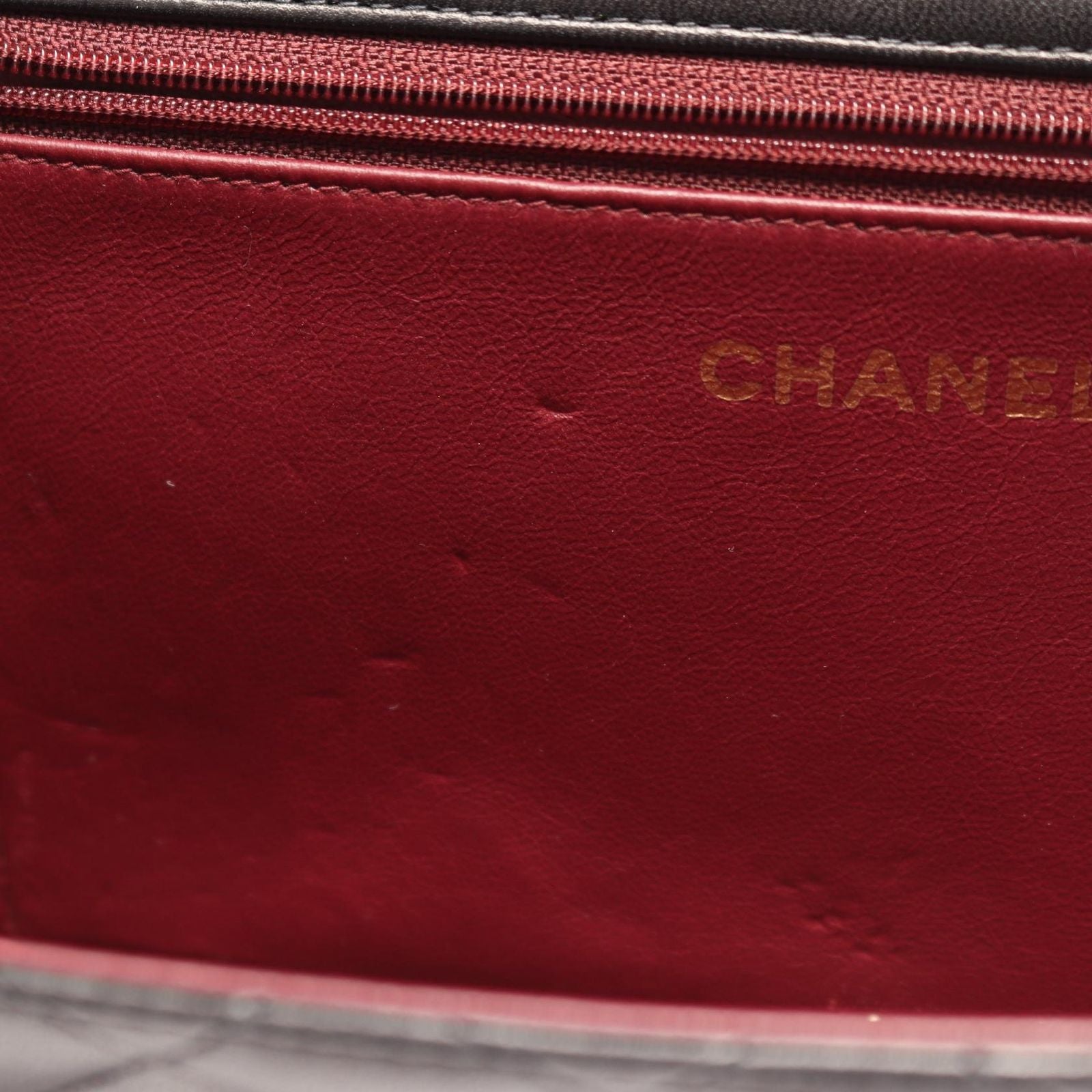 Chanel Shoulder Bag Quilted Black Lambskin Push Lock Chain — view 7
