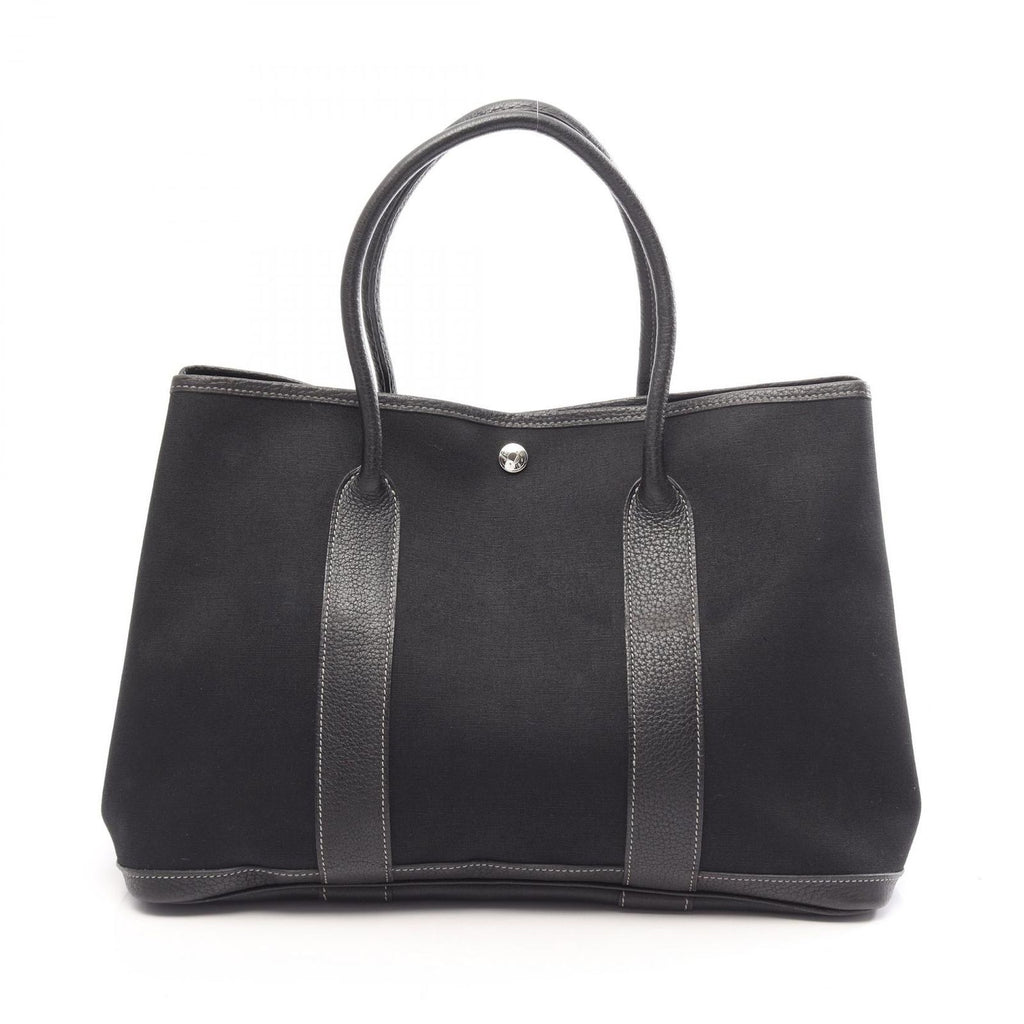 Hermes Tote Bag Garden Party PM Black Leather