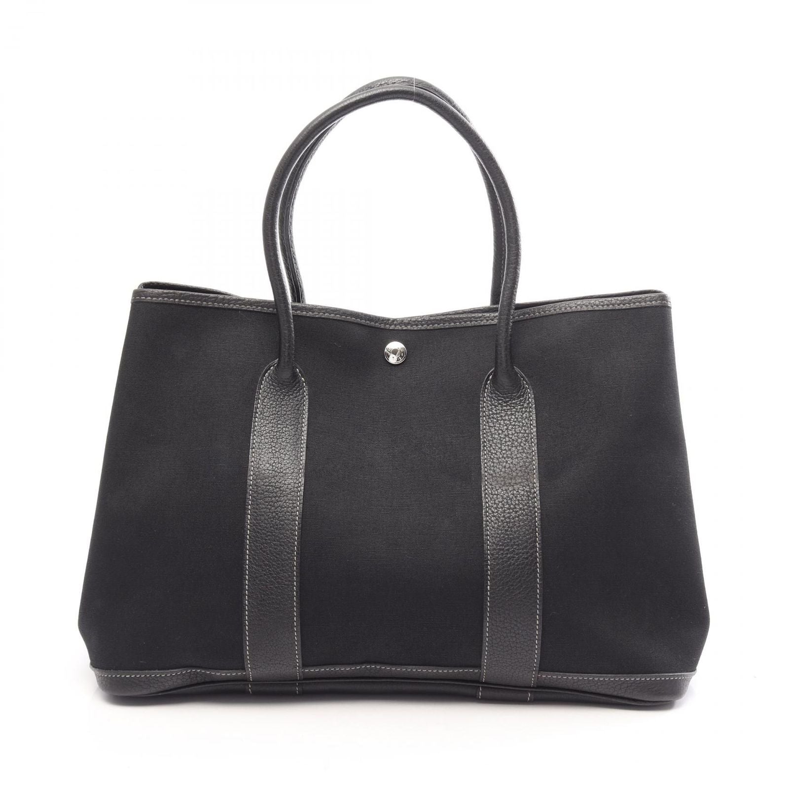 Hermes Tote Bag Garden Party PM Black Leather