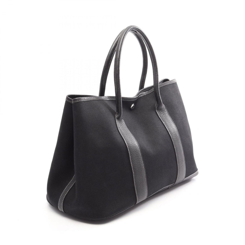 Hermes Tote Bag Garden Party PM Black Leather — view 2