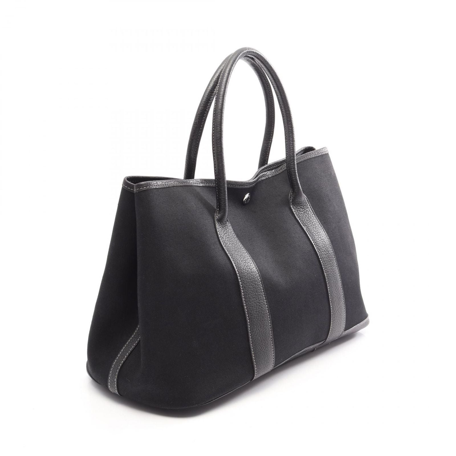 Hermes Tote Bag Garden Party PM Black Leather — view 2