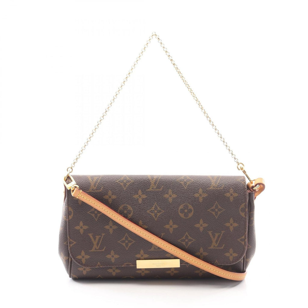 Louis Vuitton Handbag Favorite MM Monogram 2-Way Canvas Leather Crossbody