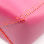 Loewe Tote Bag Leo Anagram Magenta Orange Leather Perforated — view 7