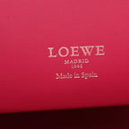 Loewe Tote Bag Leo Anagram Magenta Orange Leather Perforated — view 4