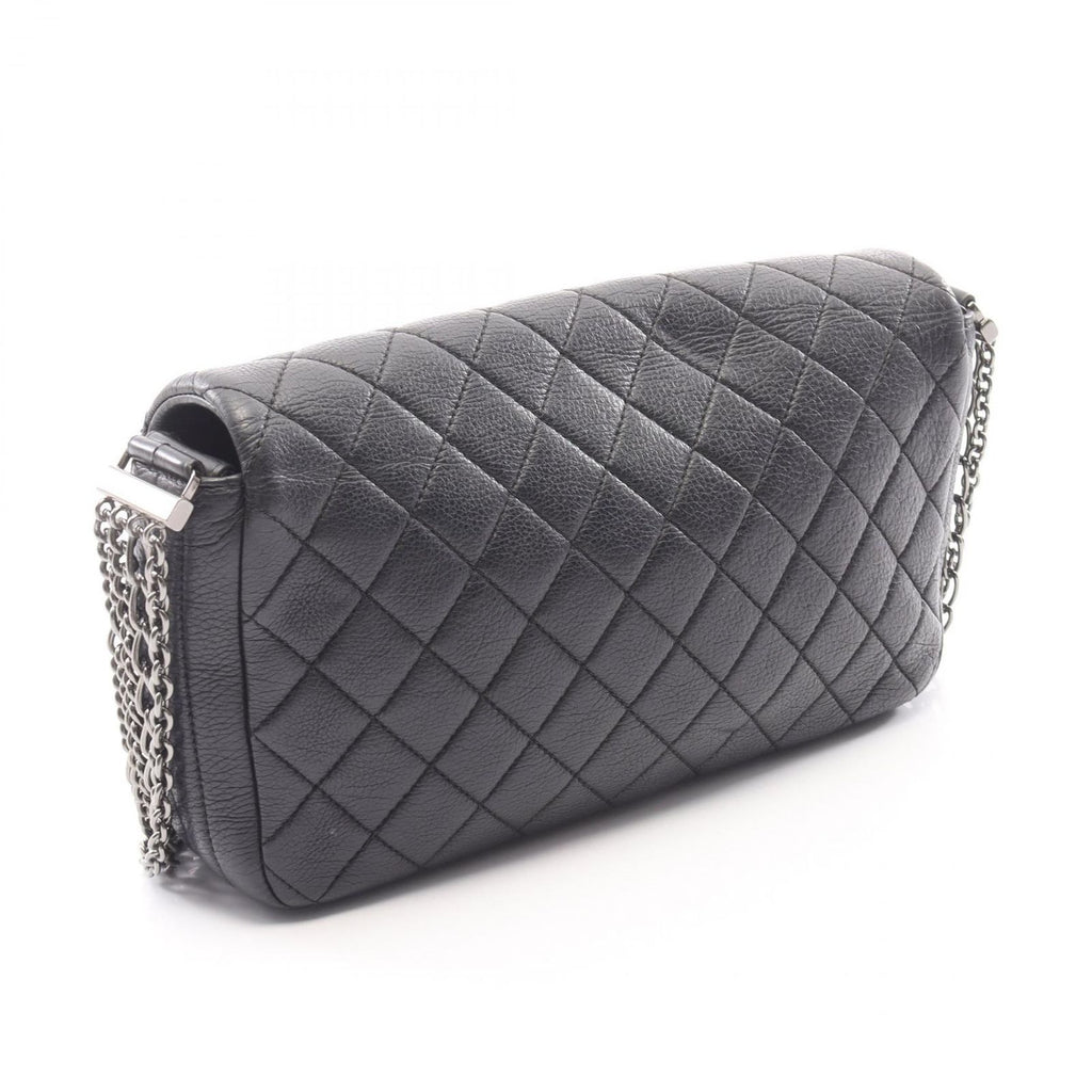 Chanel Shoulder Bag Quilted Black Leather Mademoiselle Chain — view 2
