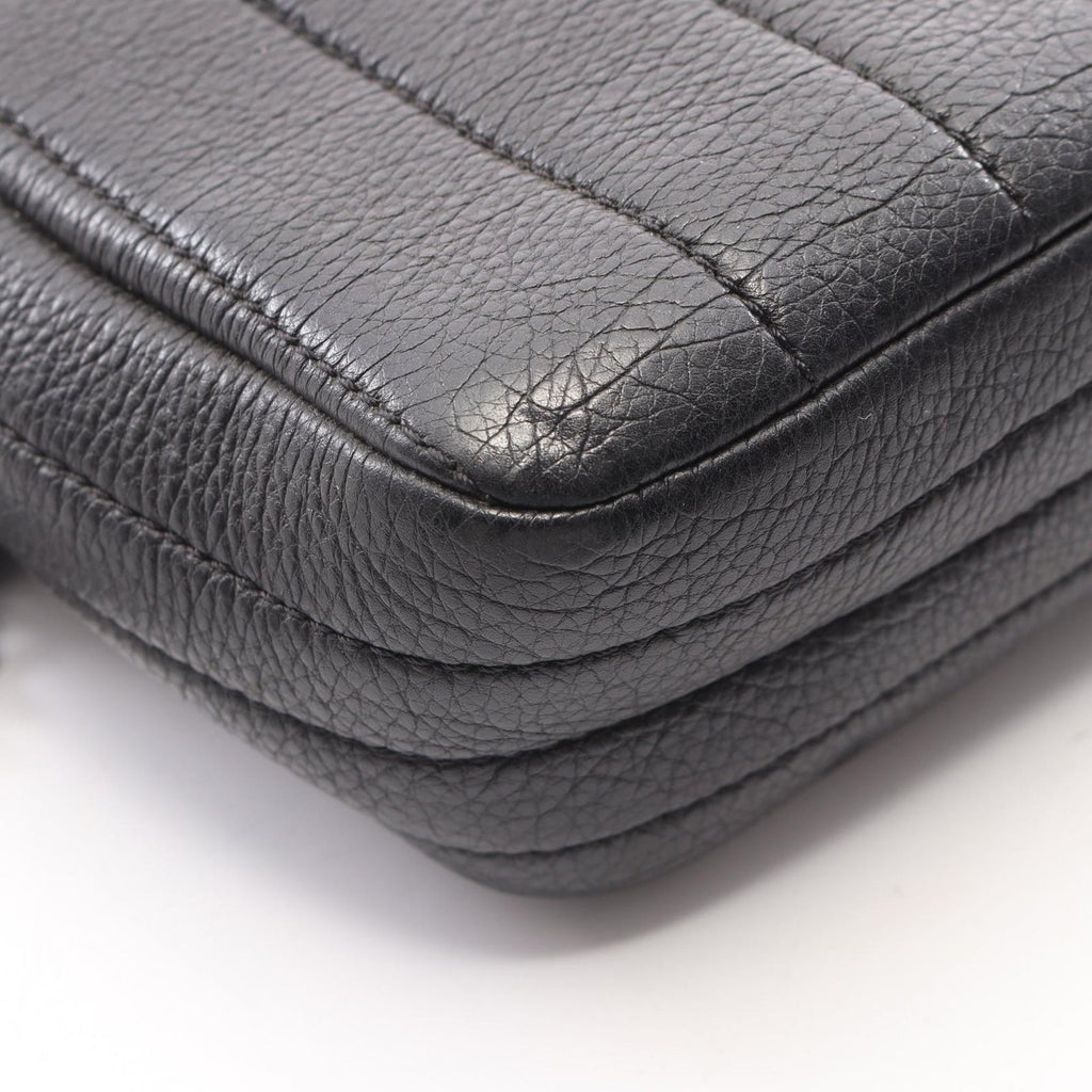 Chanel Shoulder Bag Quilted Black Leather Mademoiselle Chain — view 7