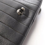 Chanel Shoulder Bag Quilted Black Leather Mademoiselle Chain — view 8