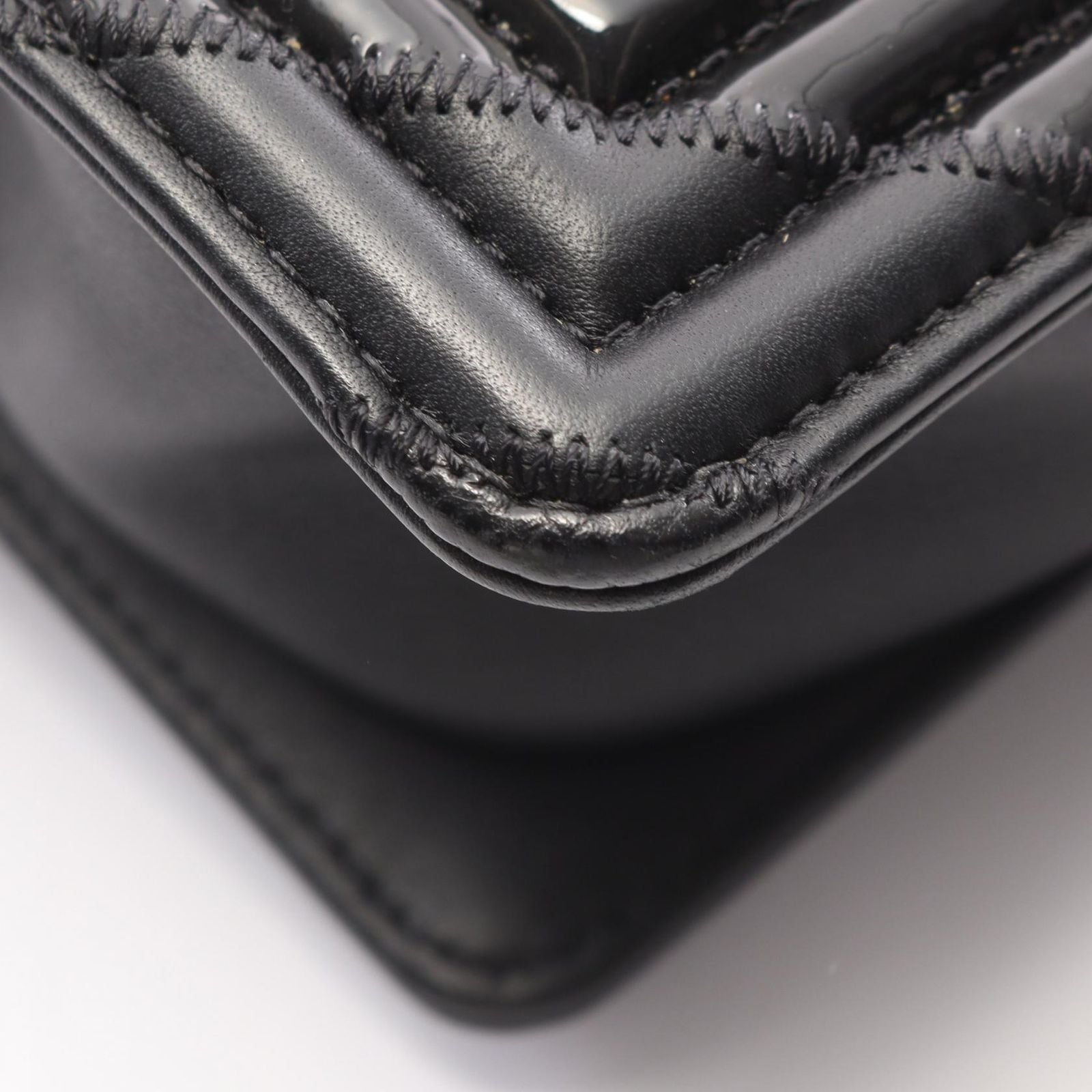 Chanel Shoulder Bag Boy Small Black Caviar Leather Chain Shawl — view 8