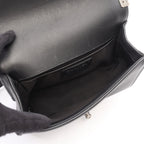 Chanel Shoulder Bag Boy Small Black Caviar Leather Chain Shawl — view 3