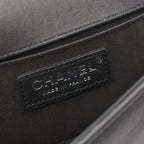 Chanel Shoulder Bag Boy Small Black Caviar Leather Chain Shawl — view 4