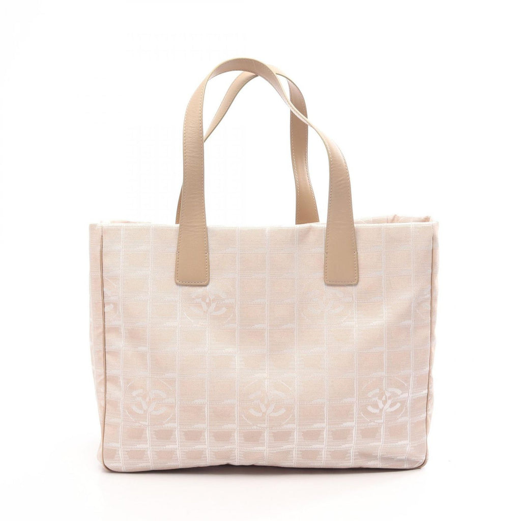Chanel Tote Bag New Travel Line MM Beige Leather MM
